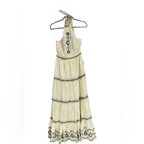 Allison New York Dresses & Skirts - 0242 Boho Halter Maxi Dress Cottagecore Embroidered, flowy size Small